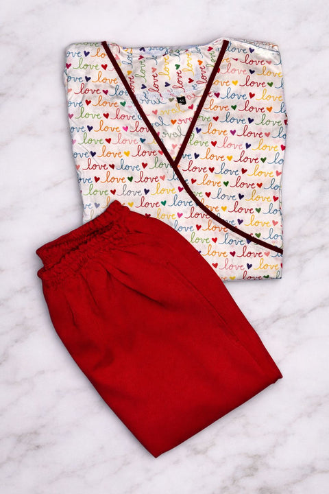 Pyjama De Bloc Motif Love billet bjenb