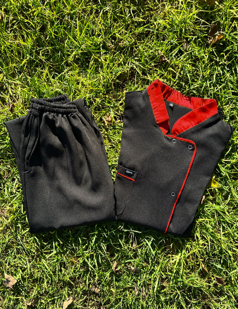 Pyjama De Bloc Officier Noir & Rouge